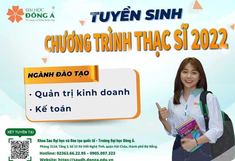 THÔNG BÁO TUYỂN SINH ĐÀO TẠO TRÌNH ĐỘ THẠC SĨ NĂM 2022